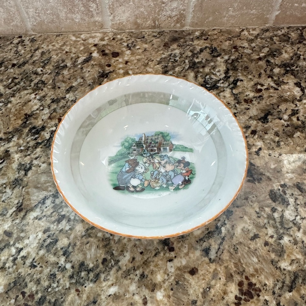 Vintage Disney glass bowl